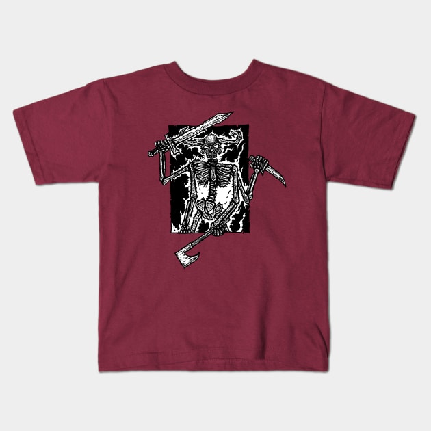 Fire Demon Kids T-Shirt by Spevna